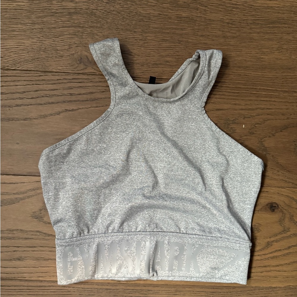 Gymshark grey crop top tank